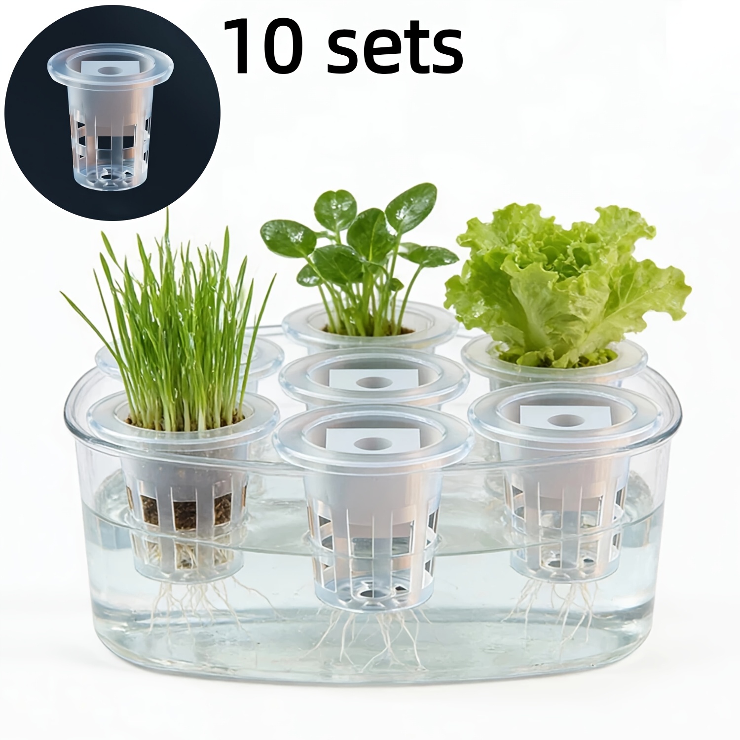 Net Pot 3 Inch - 10 adet Topraksız Fide Sepeti Seti